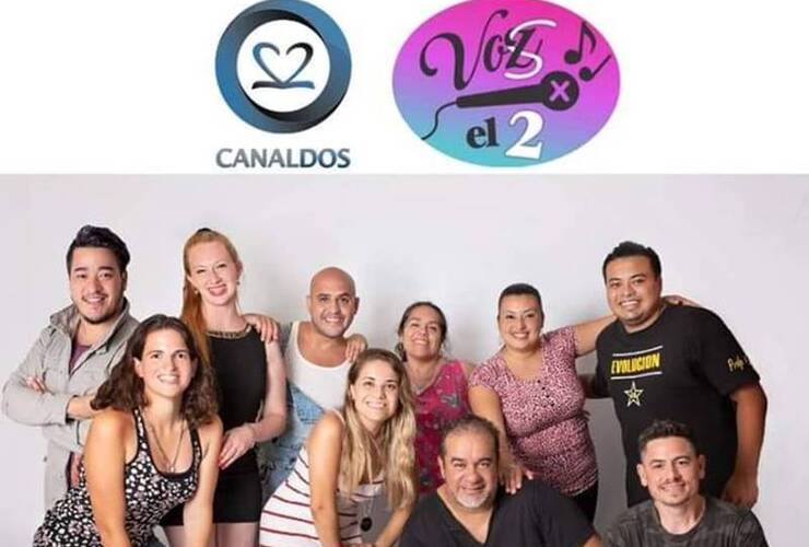 El equipo. Parte del equipo que le da vida al programa de música y canto.