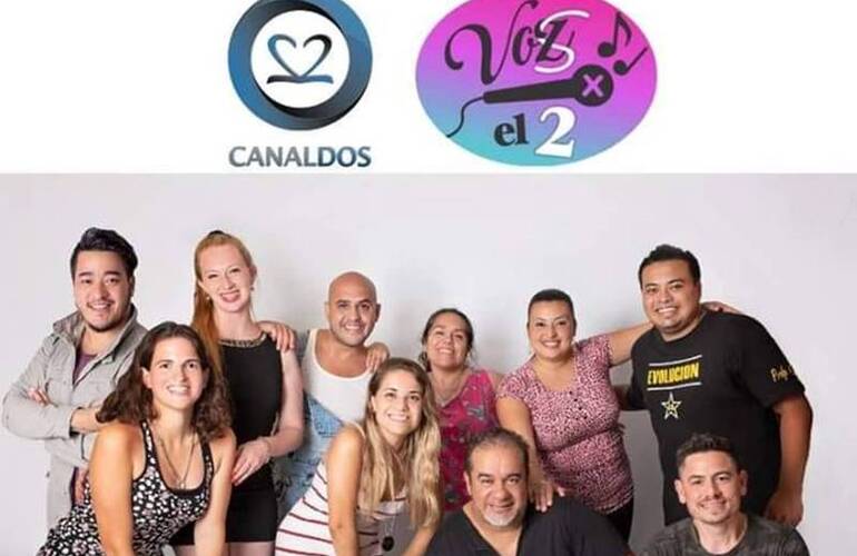 El equipo. Parte del equipo que le da vida al programa de música y canto.