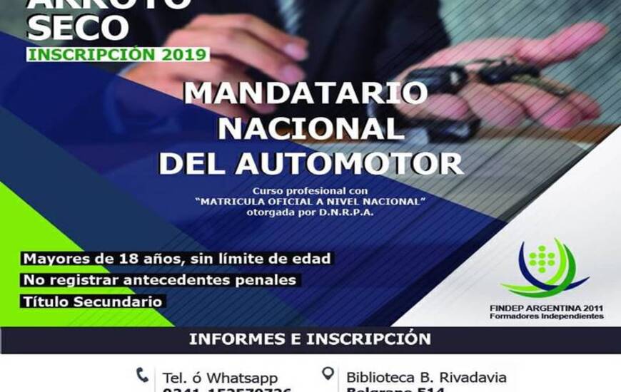 Imagen de Curso con rápida salida laboral: Mandatario Nacional del Automotor (Gestoría)