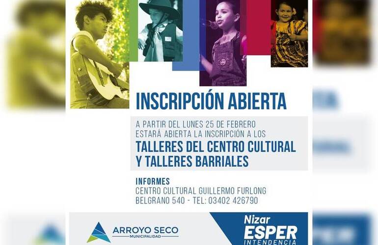 Imagen de Abierta la inscripción a los Talleres Culturales