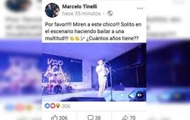 En el Muro de Marcelo. El famoso conductor compartió el video del show de Juani Vasile en "Vivo Acá"