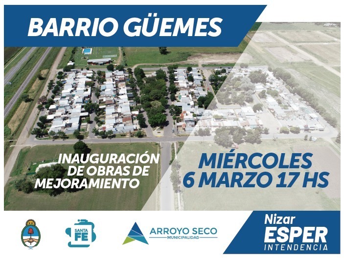 Imagen de Las obras en el Barrio Güemes se inauguran el 6 de marzo