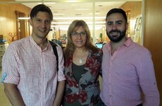En la foto: La legisladora Claudia Giaccone junto a Franco De Cristófano y al Director del Hospital Dr. Silvestre Mendoza.