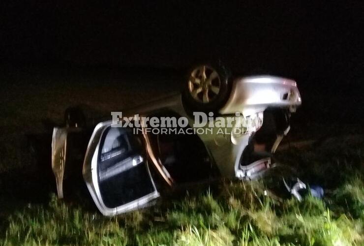 Imagen de Vuelco de un coche en autopista