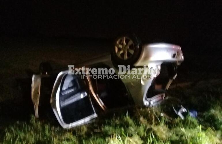 Imagen de Vuelco de un coche en autopista