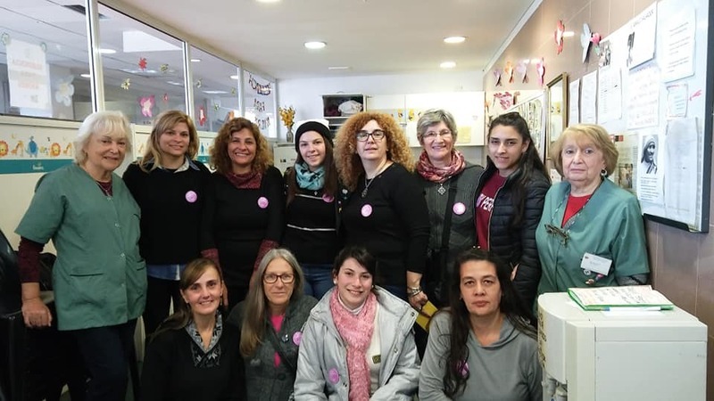 El grupo en uno de los viajes a Rosario donde visitaron el Hospital Vilela y la Maternidad Martin