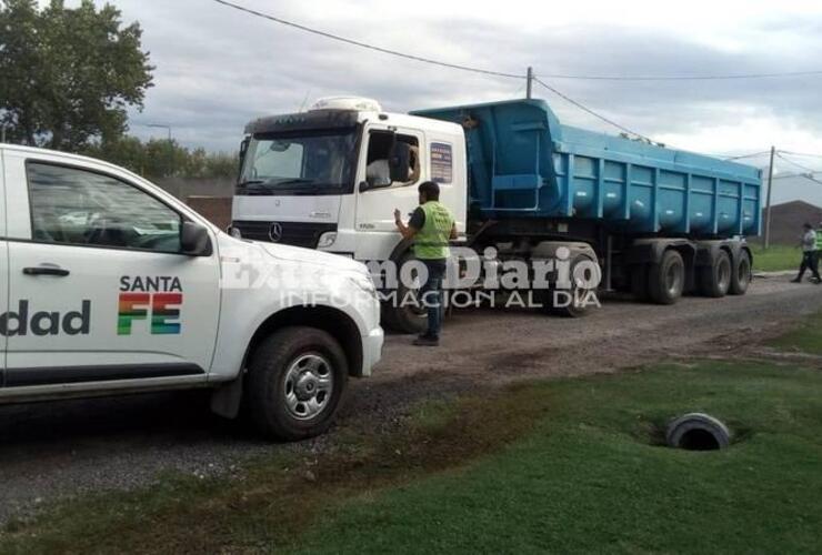 Es local. El camión pertenece a una empresa de Arroyo Seco.