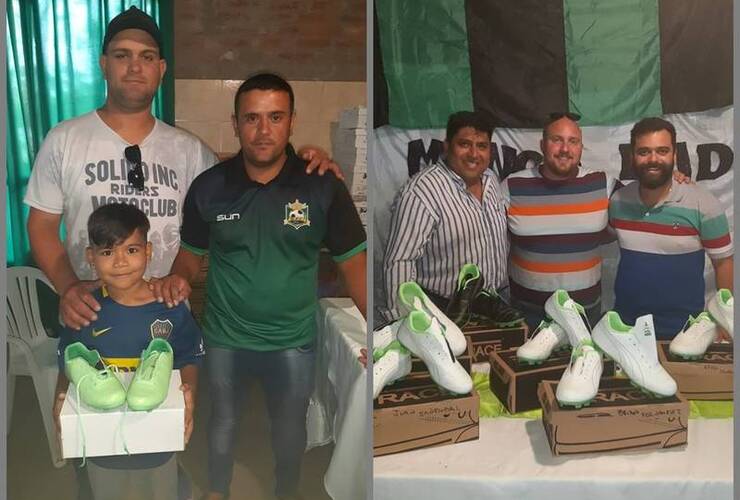 Imagen de Los chicos de Manos Dadas recibieron sus botines