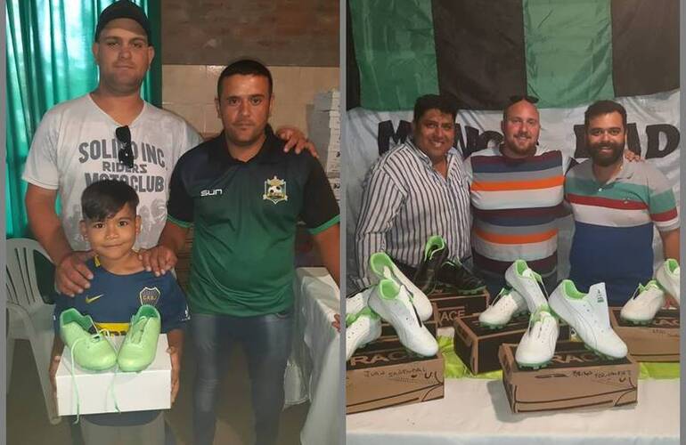 Imagen de Los chicos de Manos Dadas recibieron sus botines