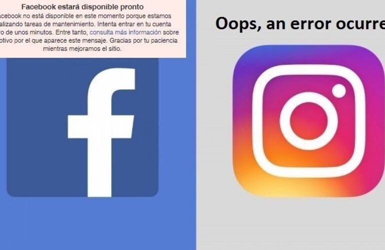 Facebook e Instagram, nuevamente con fallas.