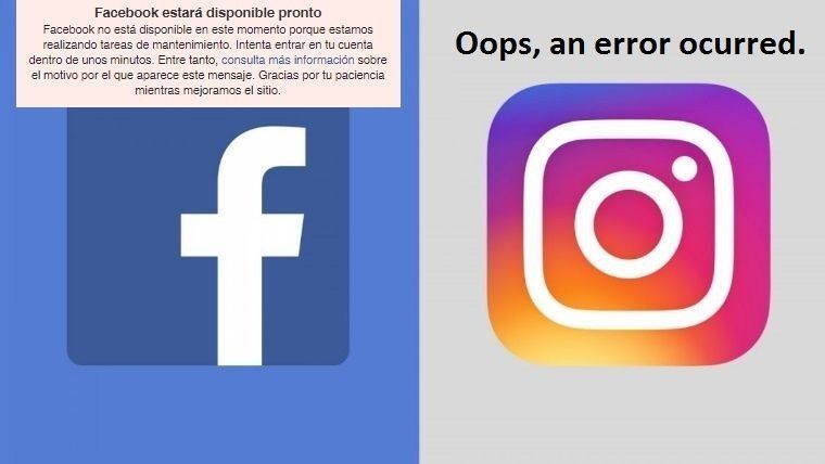 Facebook e Instagram, nuevamente con fallas.