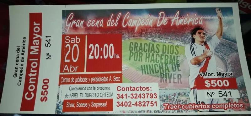 El pasaporte para la Fiesta del Campeón de América.
