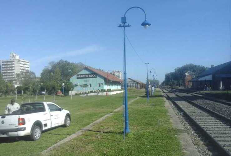 Imagen de Iluminación del andén del ferrocarril