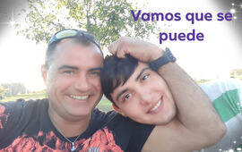 En la foto: Sergio Herrera y su hijo Mat&iacute;as