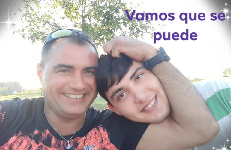 En la foto: Sergio Herrera y su hijo Matías