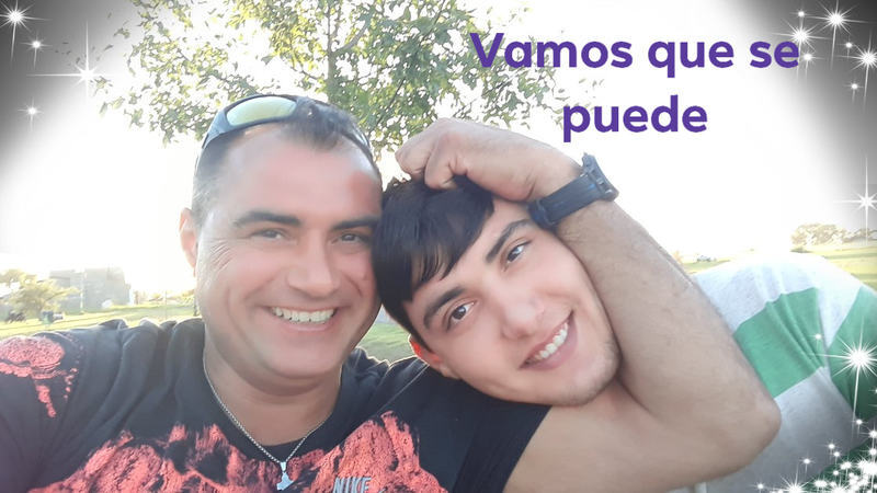 En la foto: Sergio Herrera y su hijo Mat&iacute;as