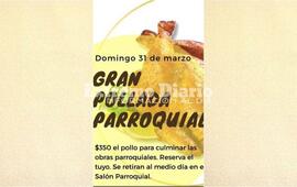 Recaudan fondos para continuar con las obras en el edificio de la Parroquia.