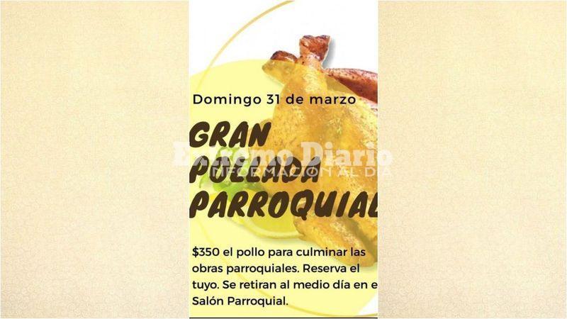 Recaudan fondos para continuar con las obras en el edificio de la Parroquia.