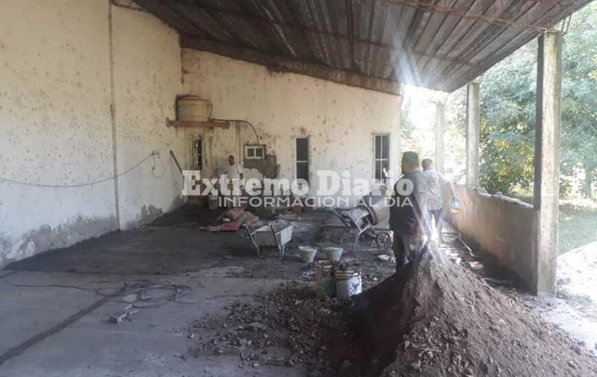 Imagen de Retoman las obras de la construcci&oacute;n de la base para Protecci&oacute;n Civil
