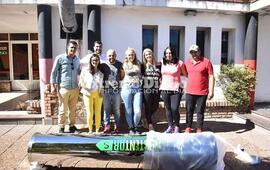 El club también recibió la donación de un termotanque solar