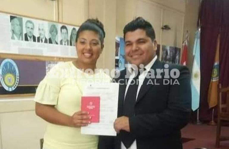 La pareja contrajo matrimonio hace pocos meses.