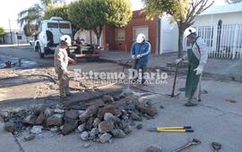 Imagen de Trabajos sobre calle Ju&aacute;rez Celman