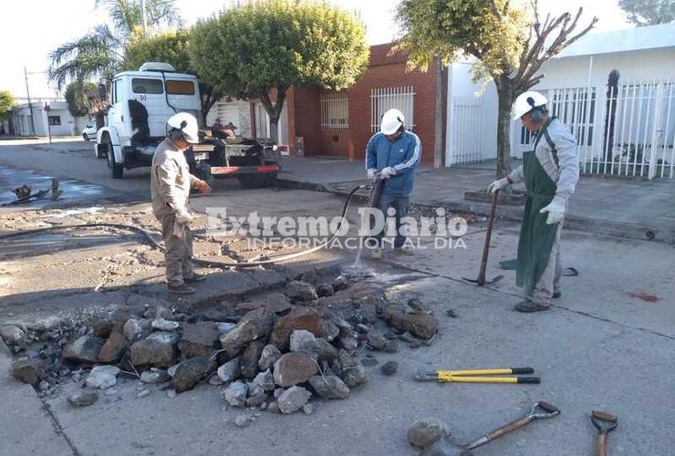 Imagen de Trabajos sobre calle Juárez Celman