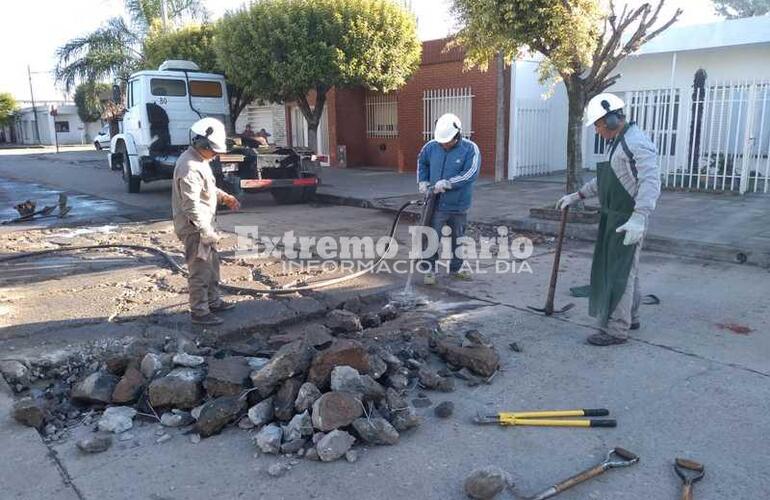 Imagen de Trabajos sobre calle Ju&aacute;rez Celman