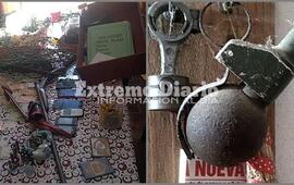 Adem&aacute;s de dinero, droga y armas; tambi&eacute;n hallaron una granada militar durante los allanamientos.