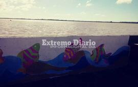 Imagen de Ya est&aacute; casi terminado: Mural en el puerto de Arroyo Seco