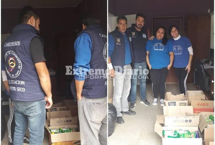 Imagen de El Sindicato de Camioneros entregó las donaciones de sus afiliados