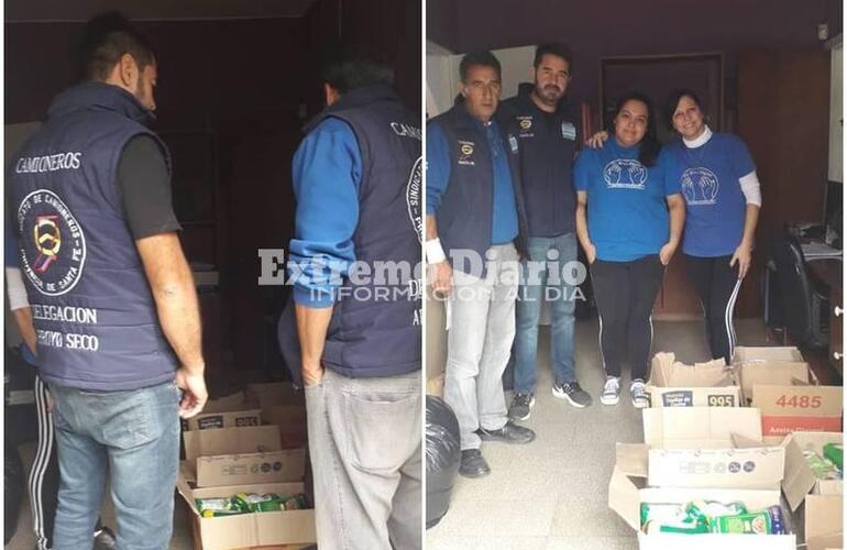 Imagen de El Sindicato de Camioneros entregó las donaciones de sus afiliados