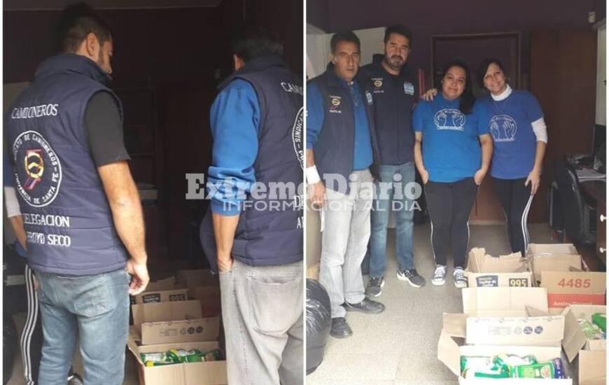 Imagen de El Sindicato de Camioneros entreg&oacute; las donaciones de sus afiliados