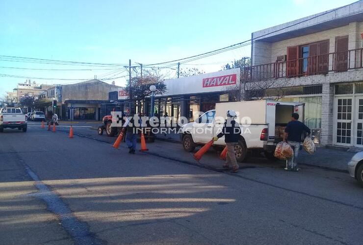 Imagen de Empleados municipales trabajaban en el centro