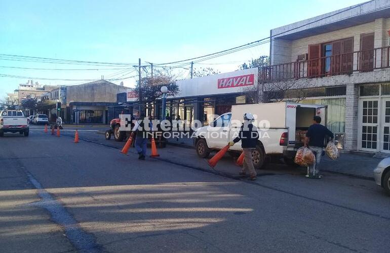 Imagen de Empleados municipales trabajaban en el centro