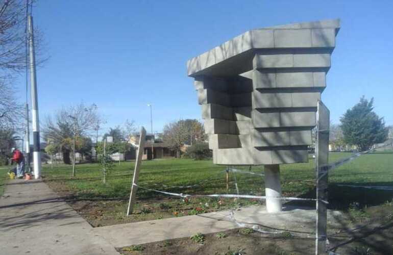 Imagen de Ya culminan el pedestal para la imagen de la virgen María