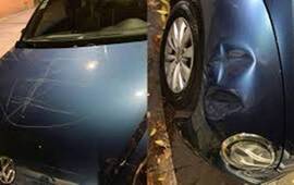 Imagen de Lo más visto: Descargó toda su furia contra un auto estacionado en la puerta de su garaje