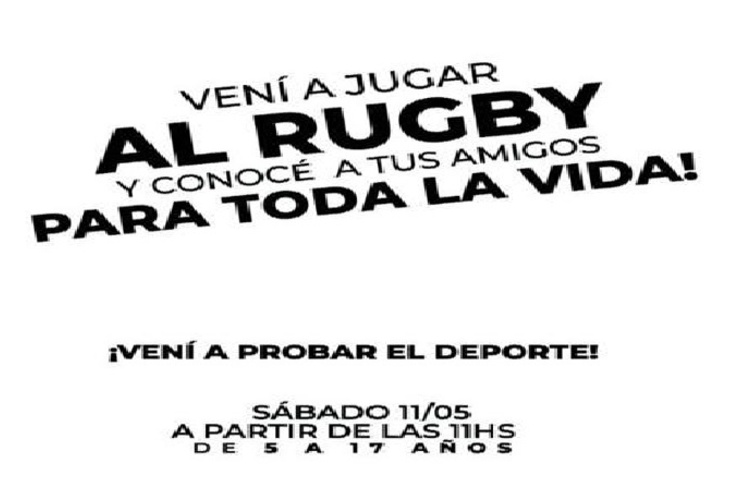 Imagen de Jornada recreativa de Rugby para chicos y pruebas en el predio del C.A. Provincial en General Lagos