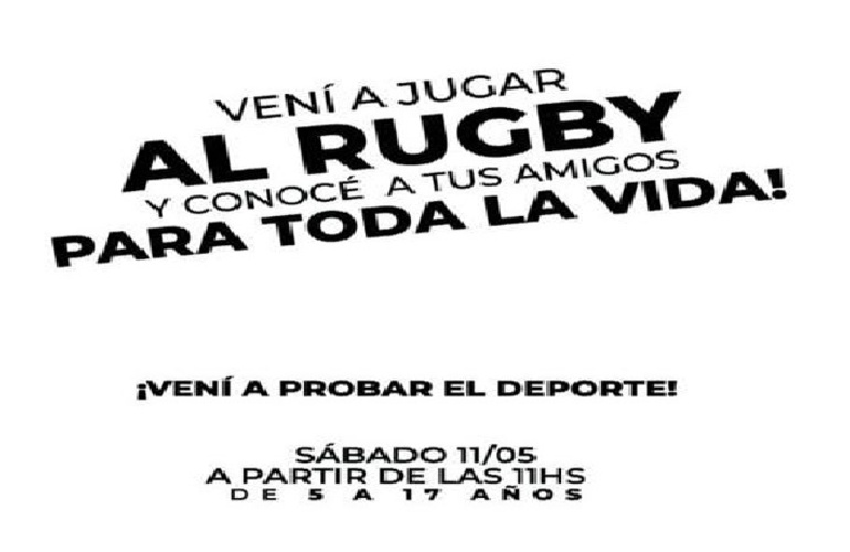 Imagen de Jornada recreativa de Rugby para chicos y pruebas en el predio del C.A. Provincial en General Lagos