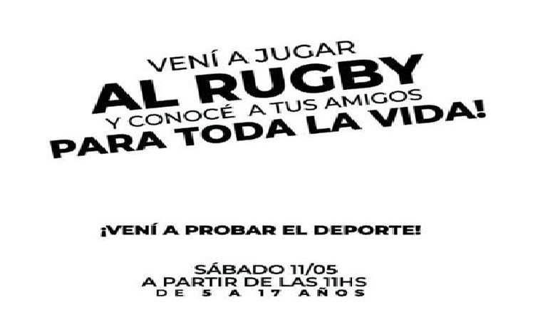 Imagen de Jornada recreativa de Rugby para chicos y pruebas en el predio del C.A. Provincial en General Lagos