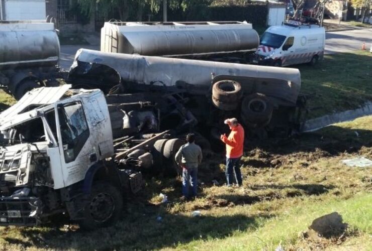 La impactante escena del accidente.  Foto: Rosario3.com