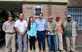 Trabajo en conjunto: El anuncio de la fábrica de soda fue emitido tras la inauguración de las nuevas tuberías de agua desde la Comuna y la Cooperativa.