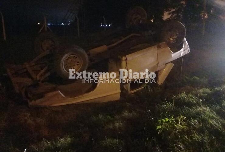 Imagen de Perdió el control de la camioneta y resultó accidentado