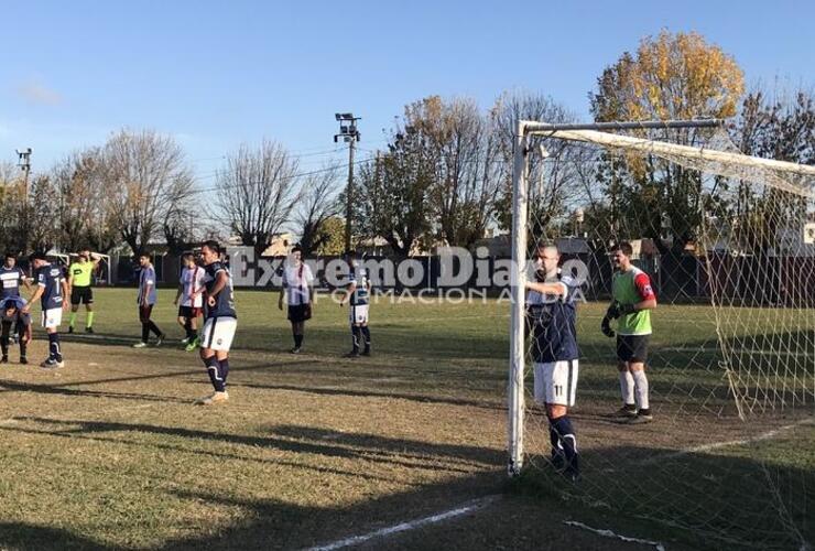 El area de los goles. E ese arco se anotaron los 2 goles del cotejo. Albrant y Melillo.