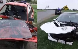 As&iacute; quedaron los dos autos. Foto: Rosario 3