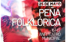 Imagen de Este 25 de mayo, Pe&ntilde;a Folkl&oacute;rica en el Anfiteatro Municipal