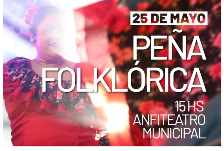 Imagen de Este 25 de mayo, Peña Folklórica en el Anfiteatro Municipal