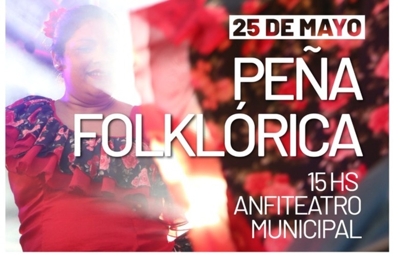 Imagen de Este 25 de mayo, Peña Folklórica en el Anfiteatro Municipal