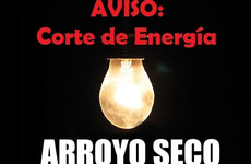Imagen de ¡Atención Arroyo Seco!: Corte de energía programado