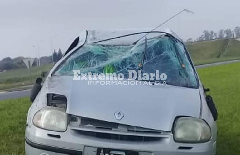 Imagen de Se le reventó un neumático y resultó accidentado